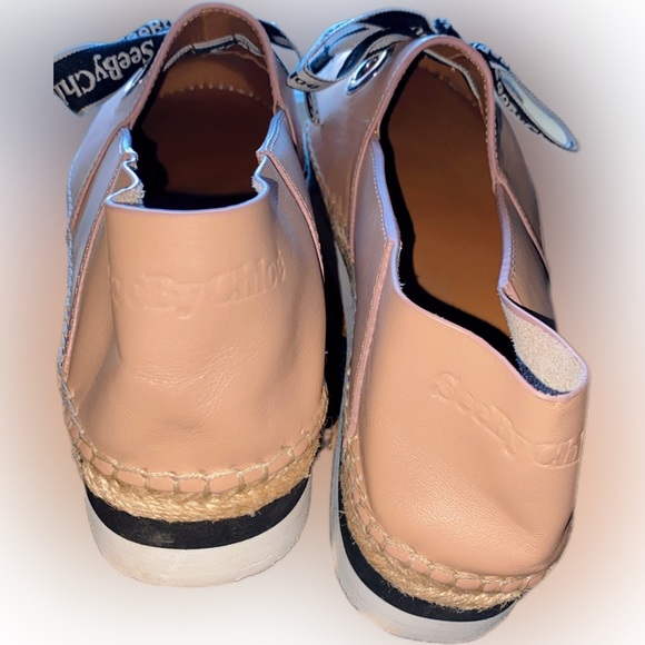 See by Chloé Women's Leather Espadrilles - Size 38 or 7.5 - Picture 2 of 9